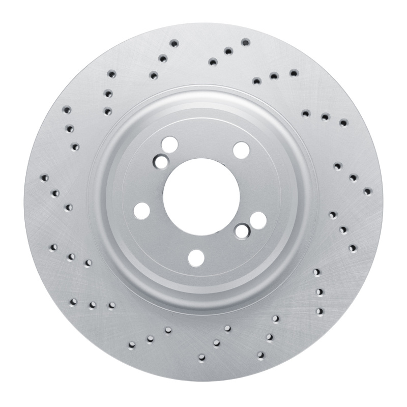 BMW M4 Brake Rotor (1) - Rear - R1 Concepts - Drilled GeoSPEC Coated - `15-`20